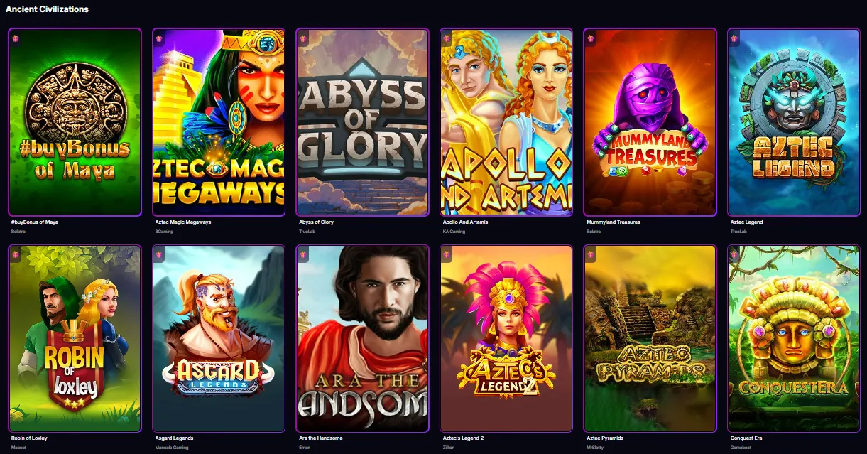 winolympia casino ancient civilizations